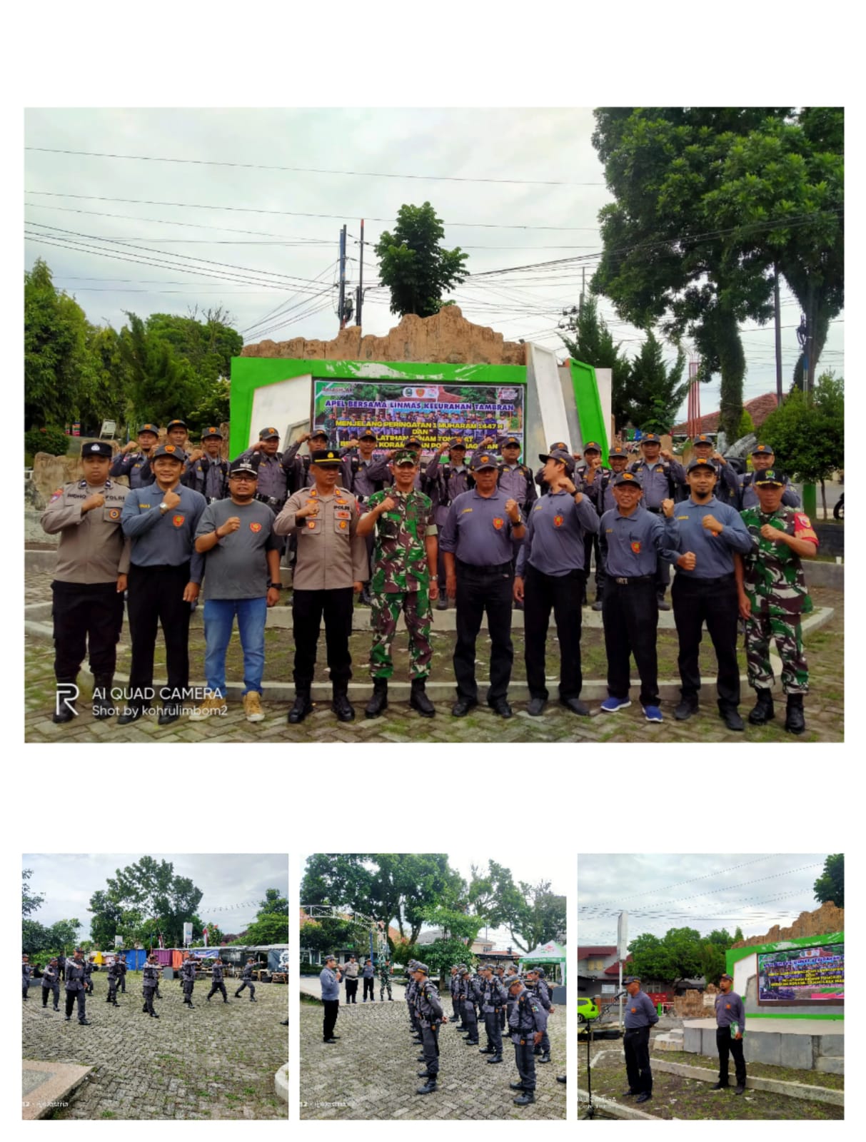 APEL BERSAMA LINMAS KELURAHAN TAMBRAN MENJELANG PERINGATAN 1 MUHARAM 1447 H DAN LATIHAN SENAM TONGKAT BERSAMA KORAMIL DAN POLSEK MAGETAN